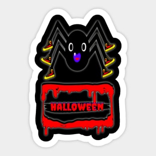Cute Spider Halloween Fun Sticker